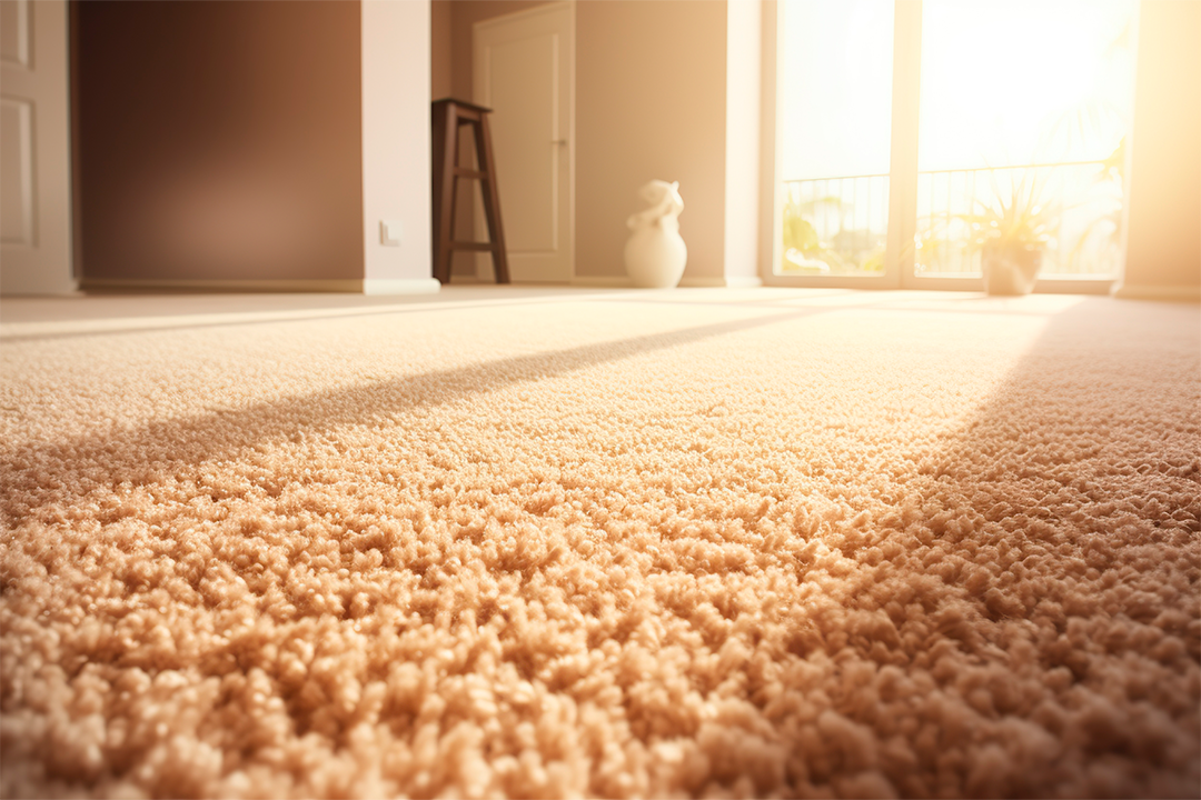 Una alfombra al sol perfectamente limpia y que ilumina el salón de una casa