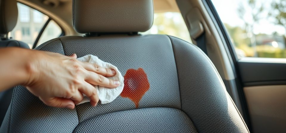 Limpieza de asiento de coche
