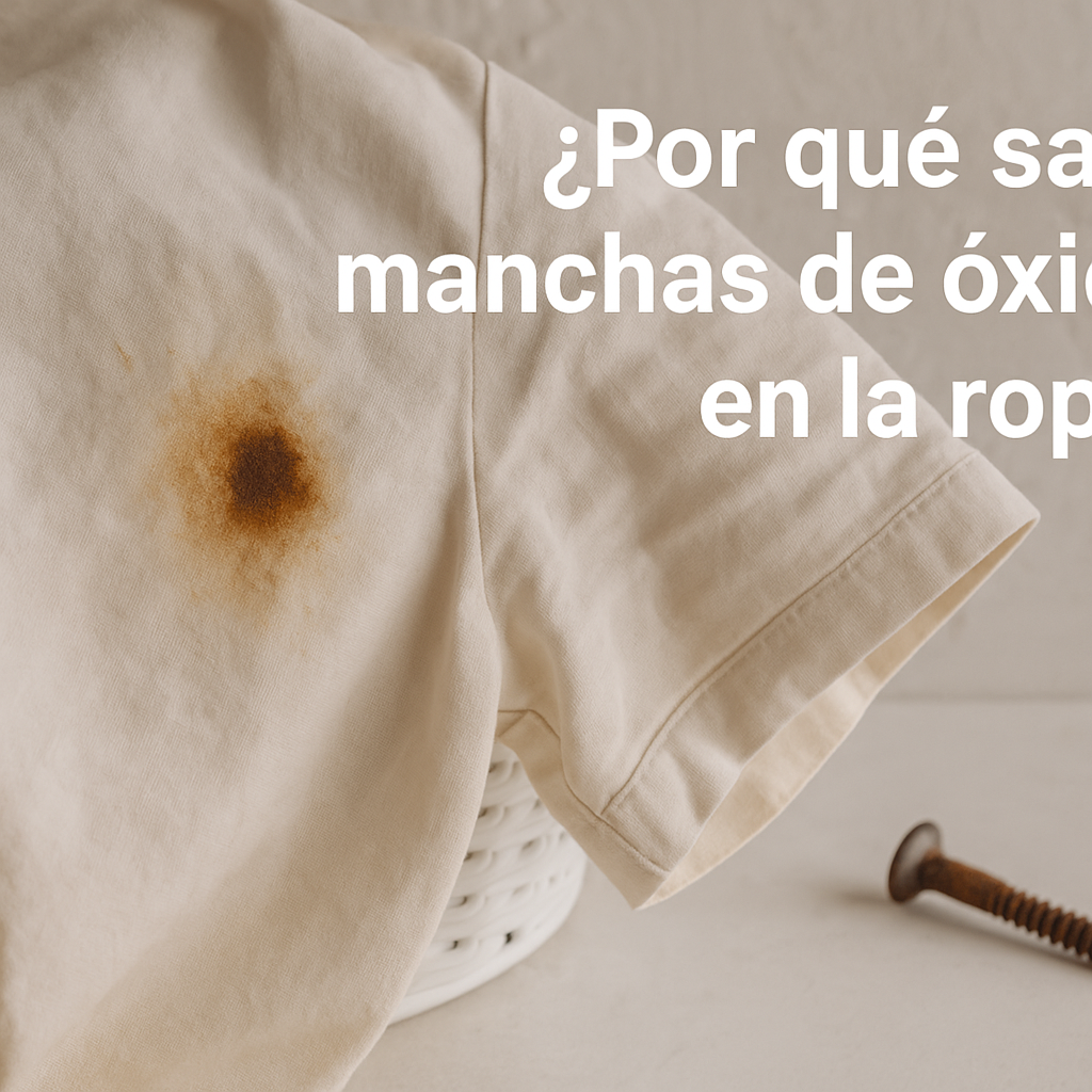 Prenda blanca con manchas de óxido tras el lavado y posible solución desde la tintorería o lavandería
