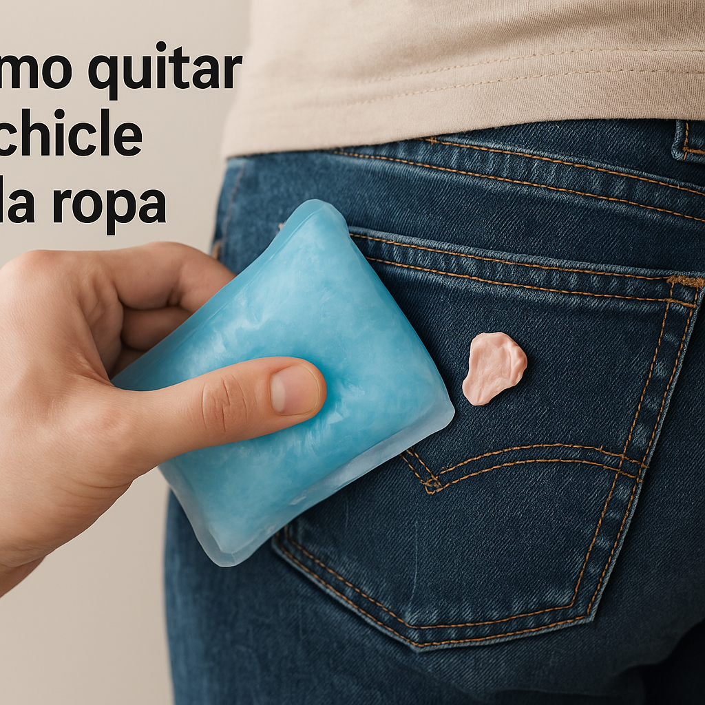 Ropa con chicle pegado y consejos para quitarlo