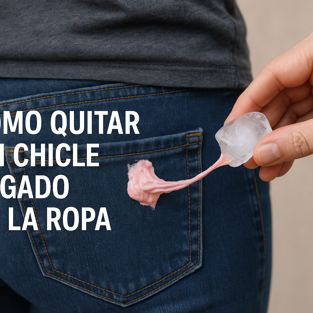 ropa con chicle pegado y técnicas para quitarlo