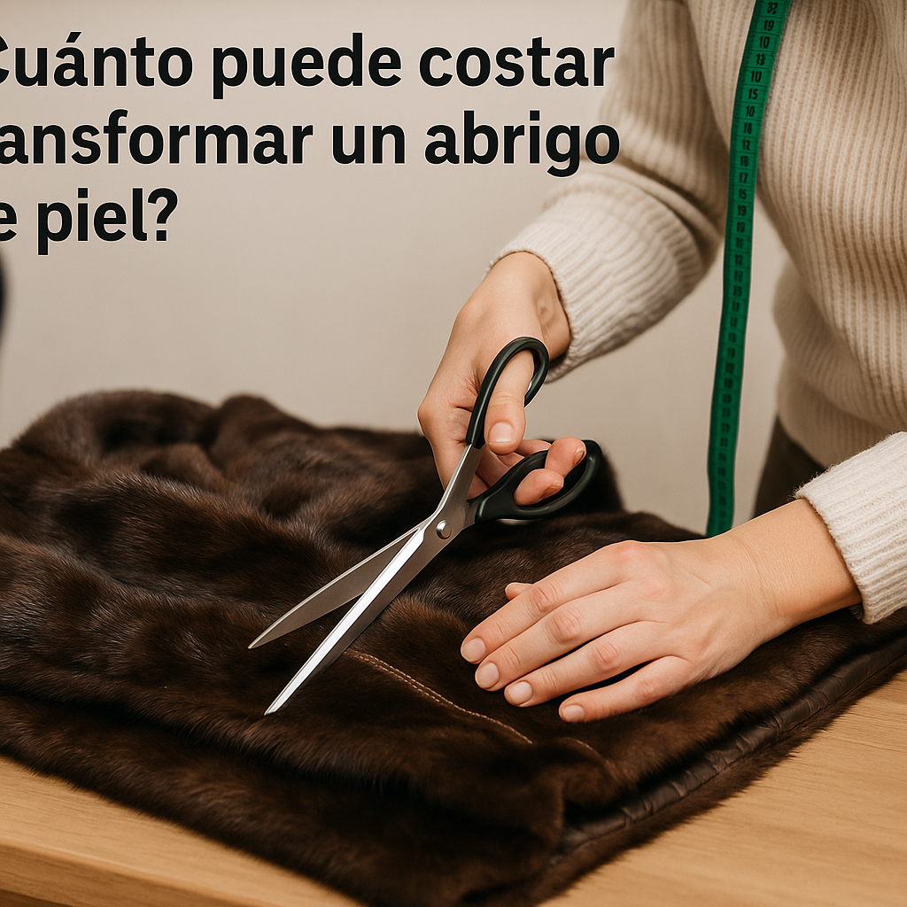 Transformación profesional de un abrigo de piel por tintorería con planchado y acabado impecable