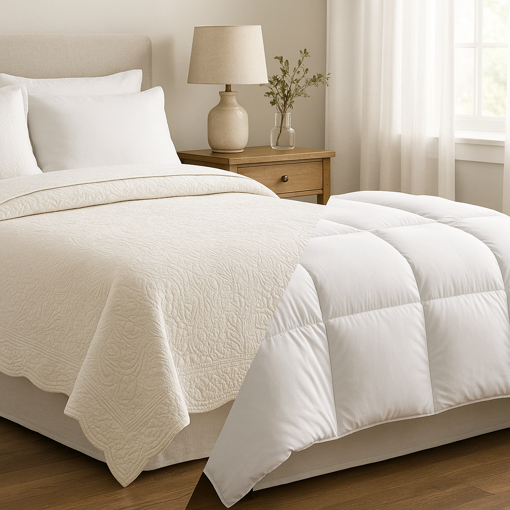 diferencia entre colchas y edredones