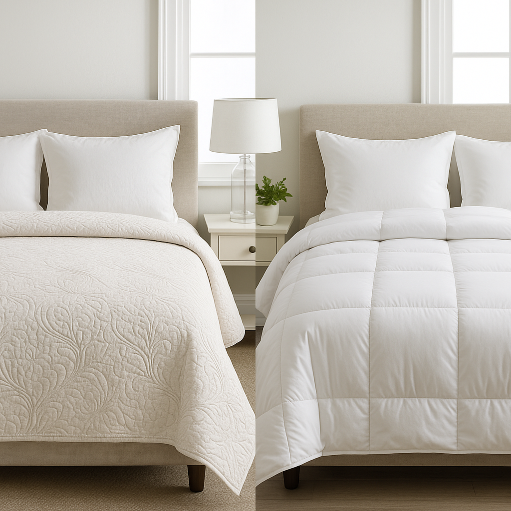 diferencia entre colchas y edredones