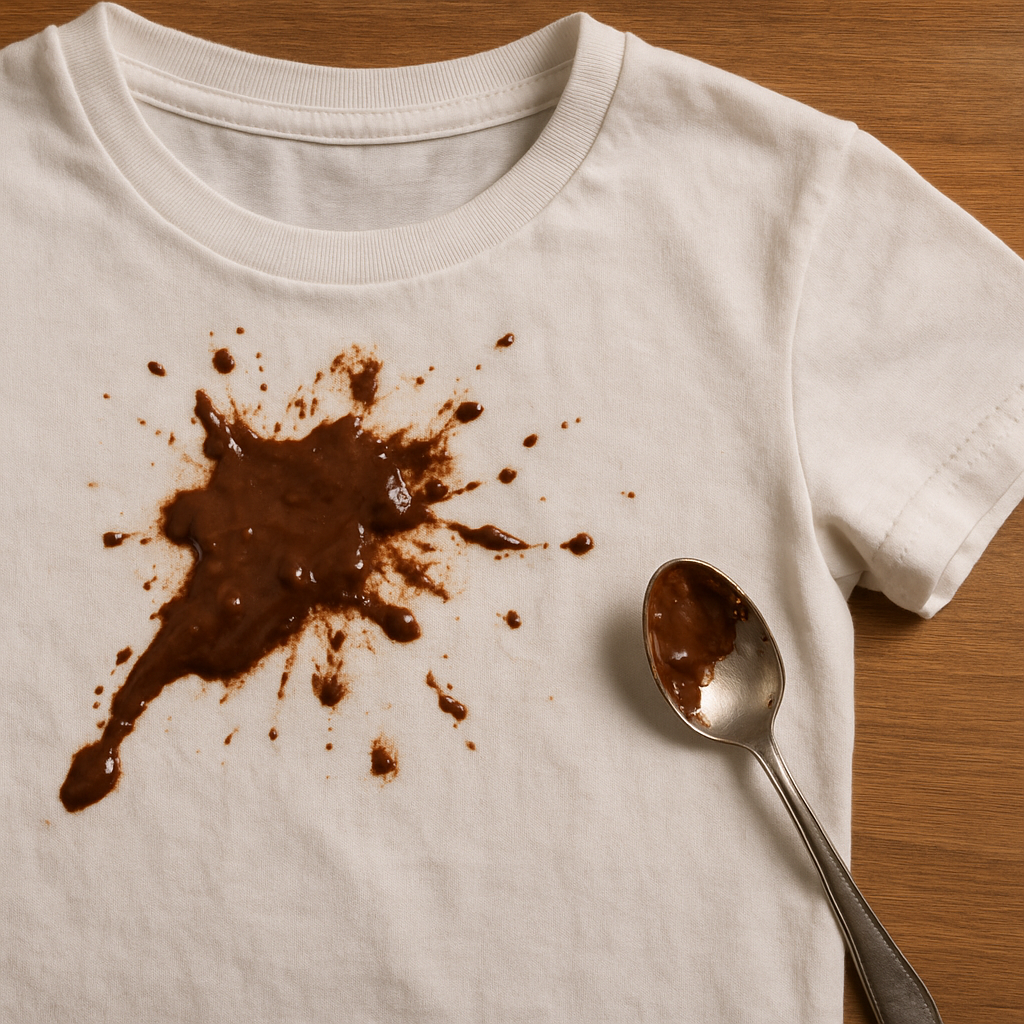 manchas de chocolate resistentes