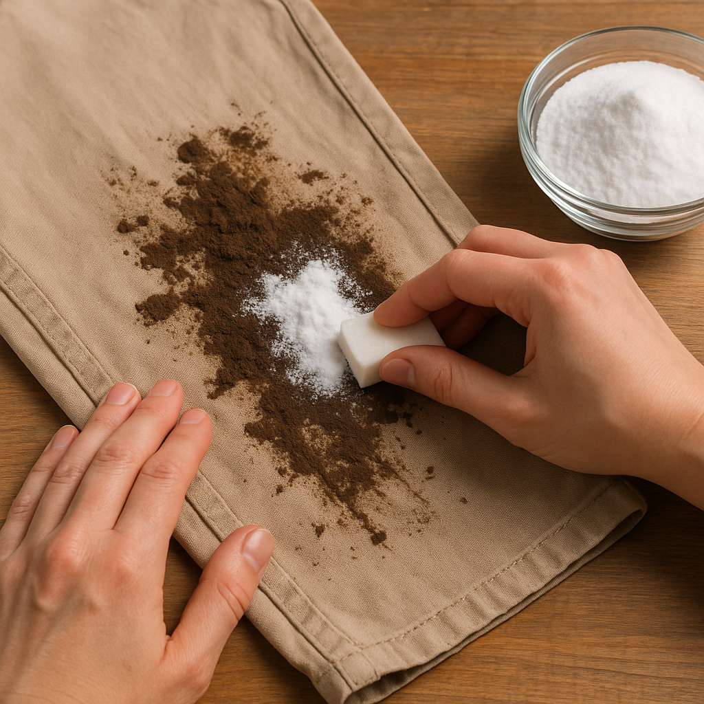 quitar manchas de barro con bicarbonato