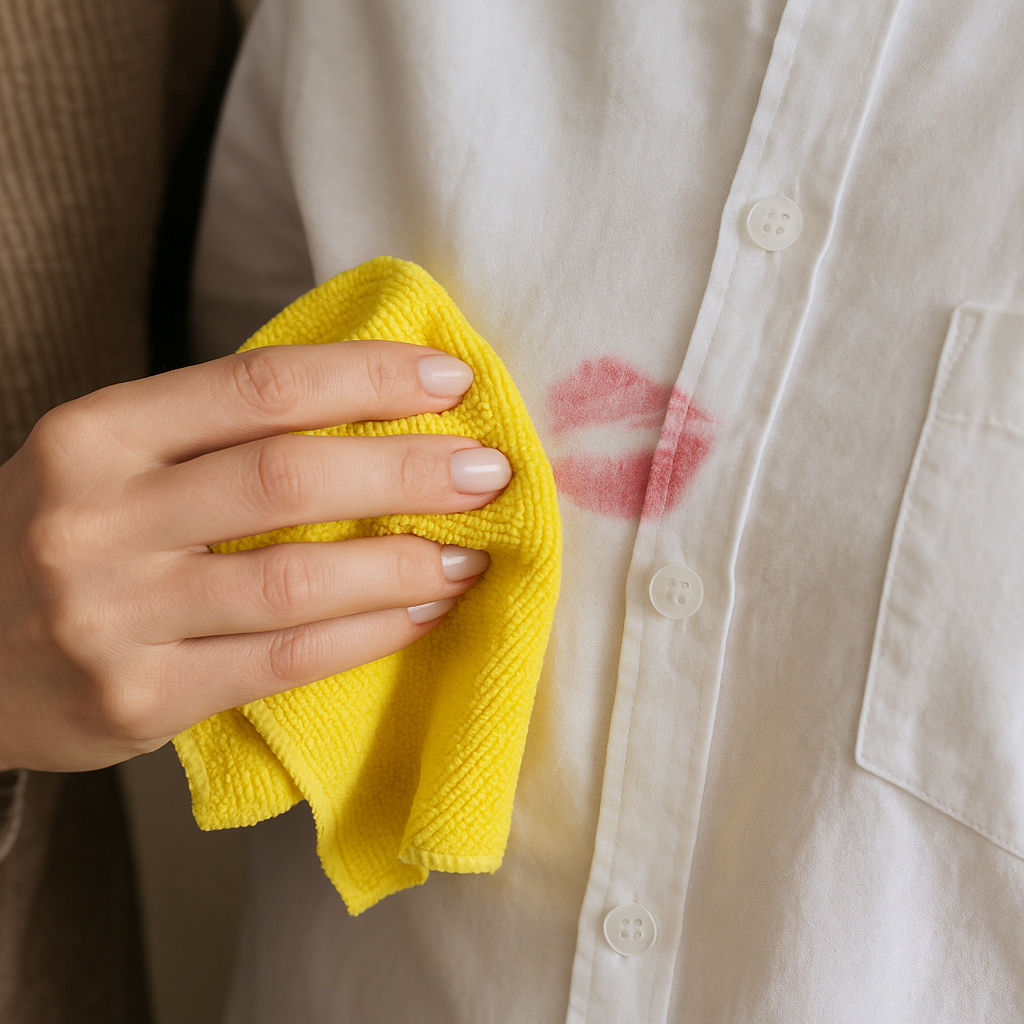 como quitar manchas de pintalabios