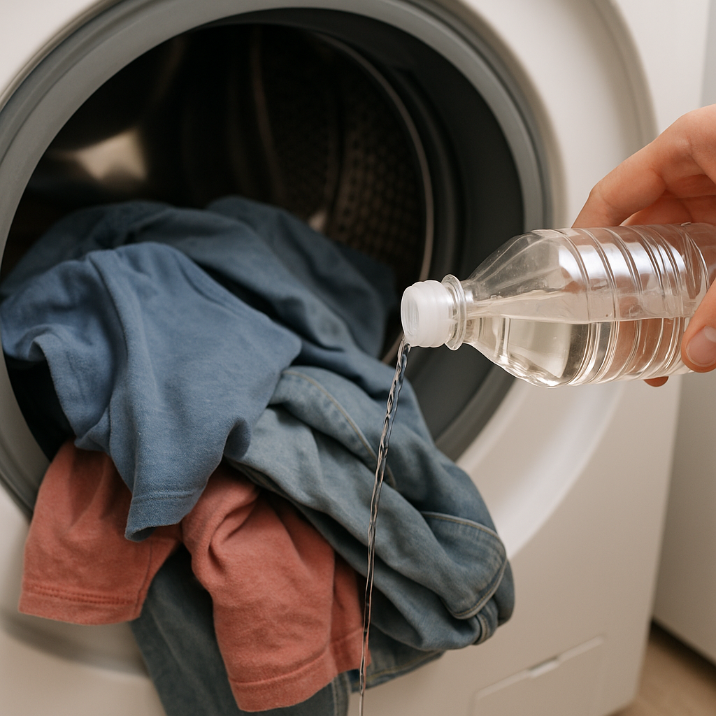 ropa destenida vinagre