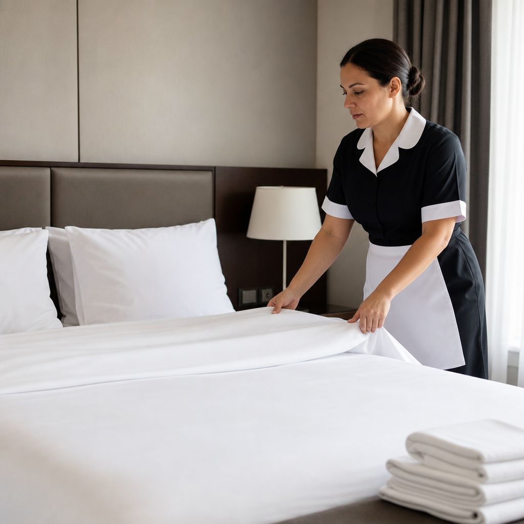 limpieza de s�banas hotel